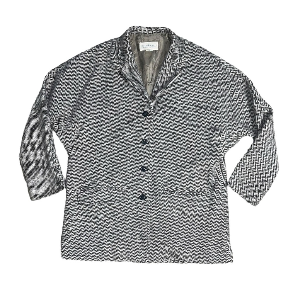 Ralph Lauren Denim & Supply Women’s Herringbone Oversized Wool Coat Size Large